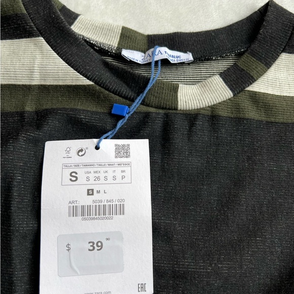 New Zara Women’s Longsleeve Stripped Dress - Picture 6 of 6